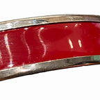 Hermes Enamel MM Cloisonne Red Bangle — view 9