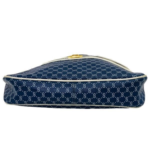 Gucci Vintage Navy White Leather Shoulder Bag — view 3