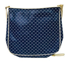 Gucci Vintage Navy White Leather Shoulder Bag — view 2