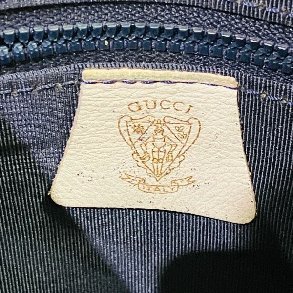 Gucci Vintage Navy White Leather Shoulder Bag — view 4