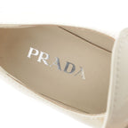 Prada Patent Leather Triangle Logo Chocolate Brushed Loafers Off White 37 — view 7