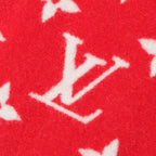 Louis Vuitton Supreme Wool Cashmere Blend Monogram Logo Scarf Red — view 6