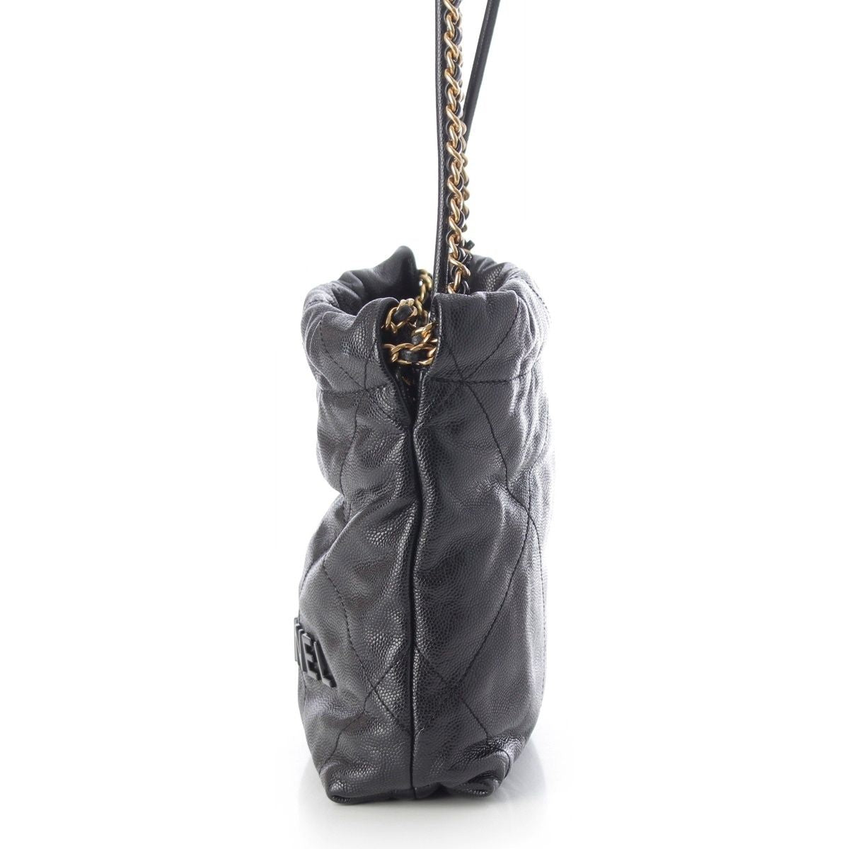 Chanel Caviar Leather 22 Mini Chain Shoulder Bag So Black — view 3