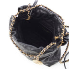 Chanel Caviar Leather 22 Mini Chain Shoulder Bag So Black — view 5