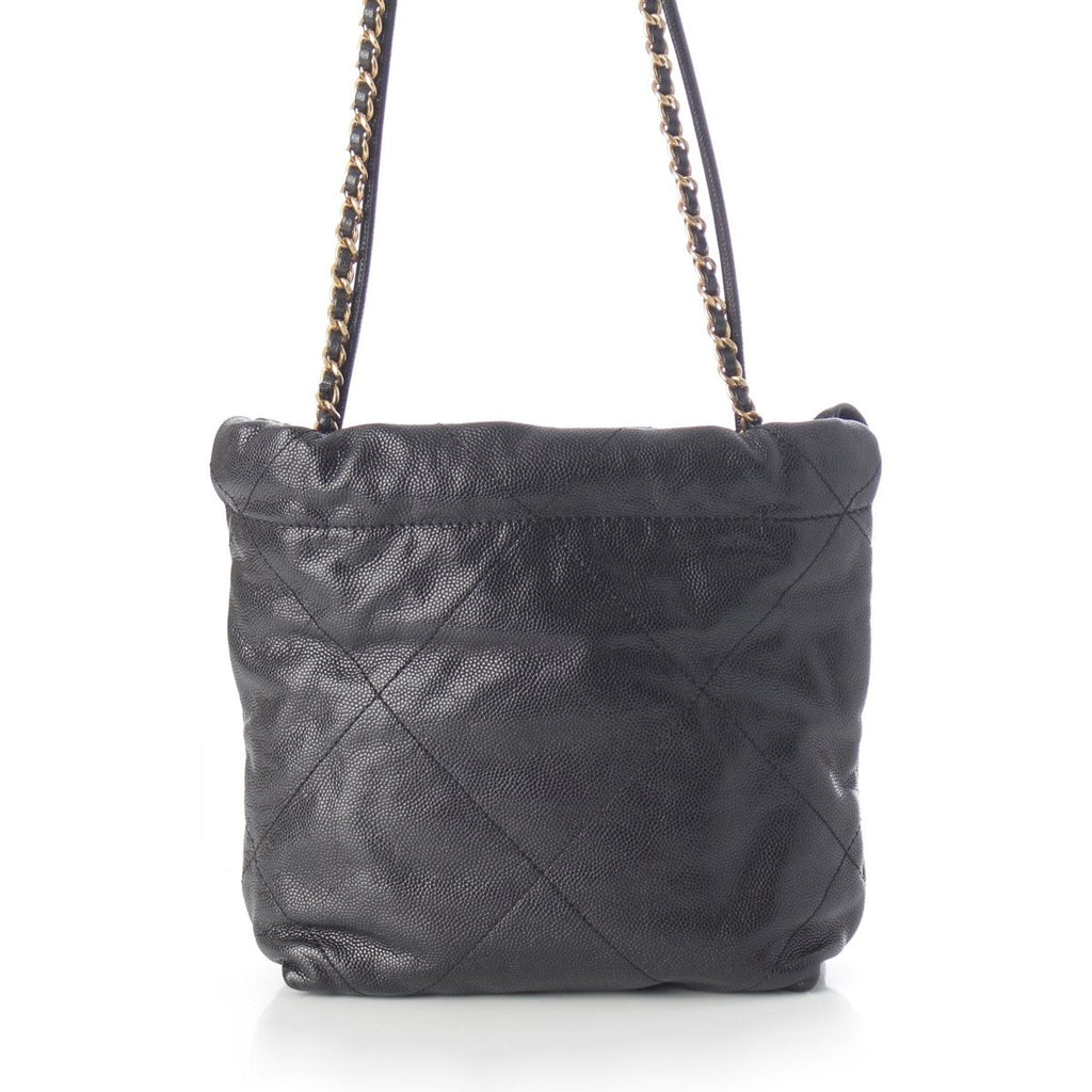 Chanel Caviar Leather 22 Mini Chain Shoulder Bag So Black — view 4