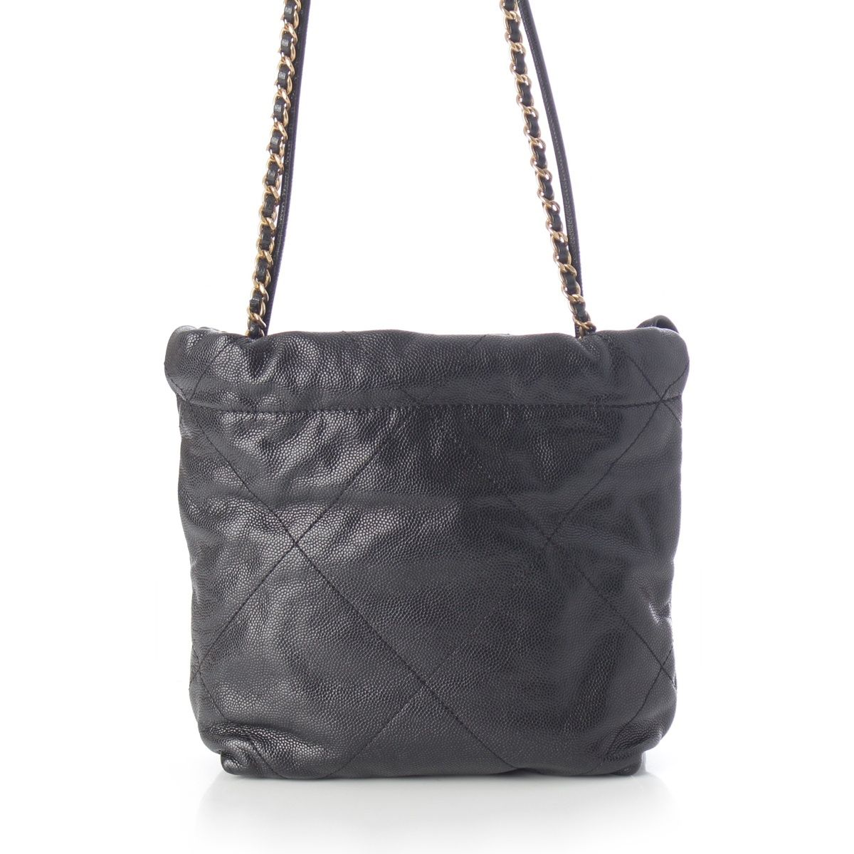 Chanel Caviar Leather 22 Mini Chain Shoulder Bag So Black — view 4