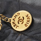 Chanel Caviar Leather 22 Mini Chain Shoulder Bag So Black — view 7