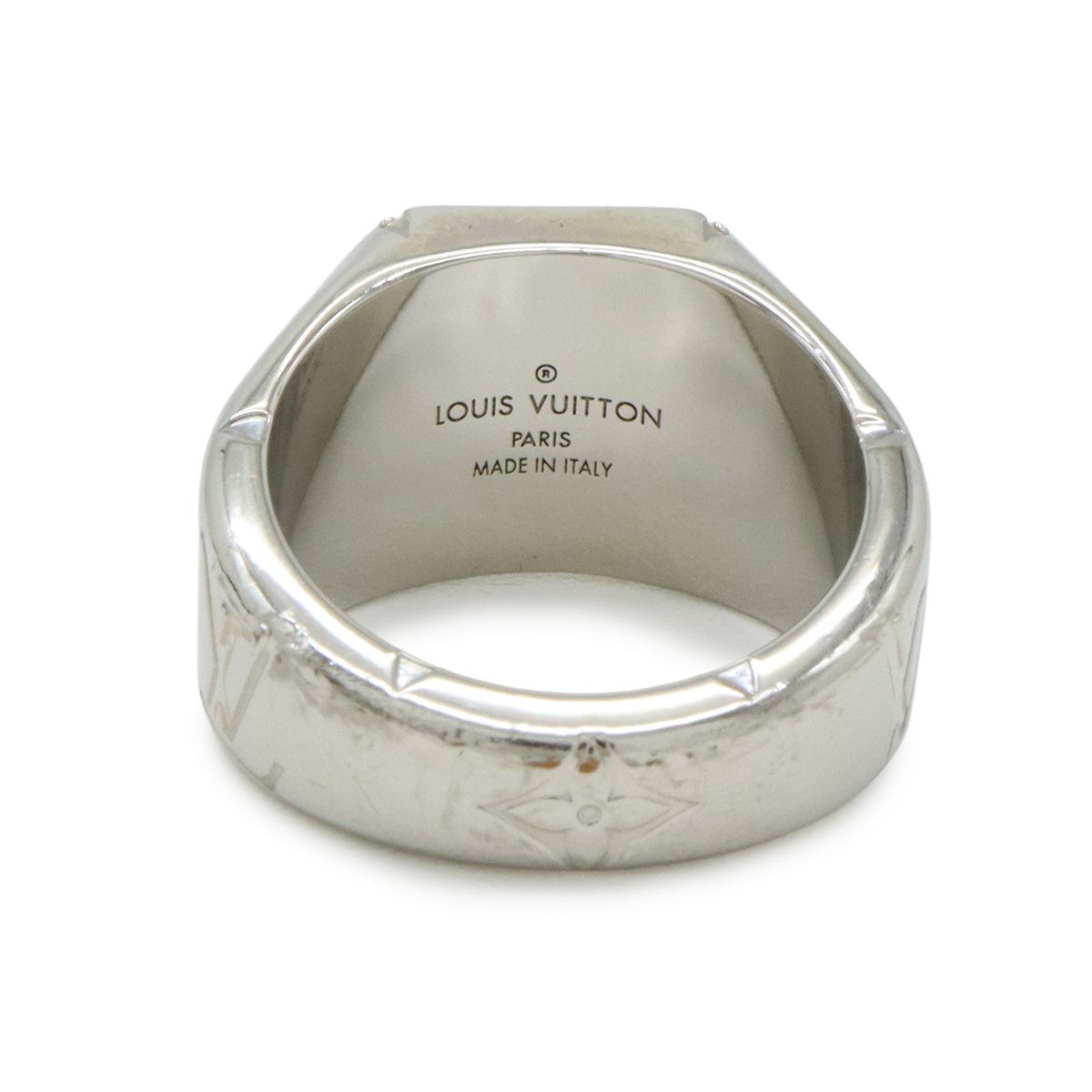 Louis Vuitton Signet Ring Monogram Metal Silver — view 4