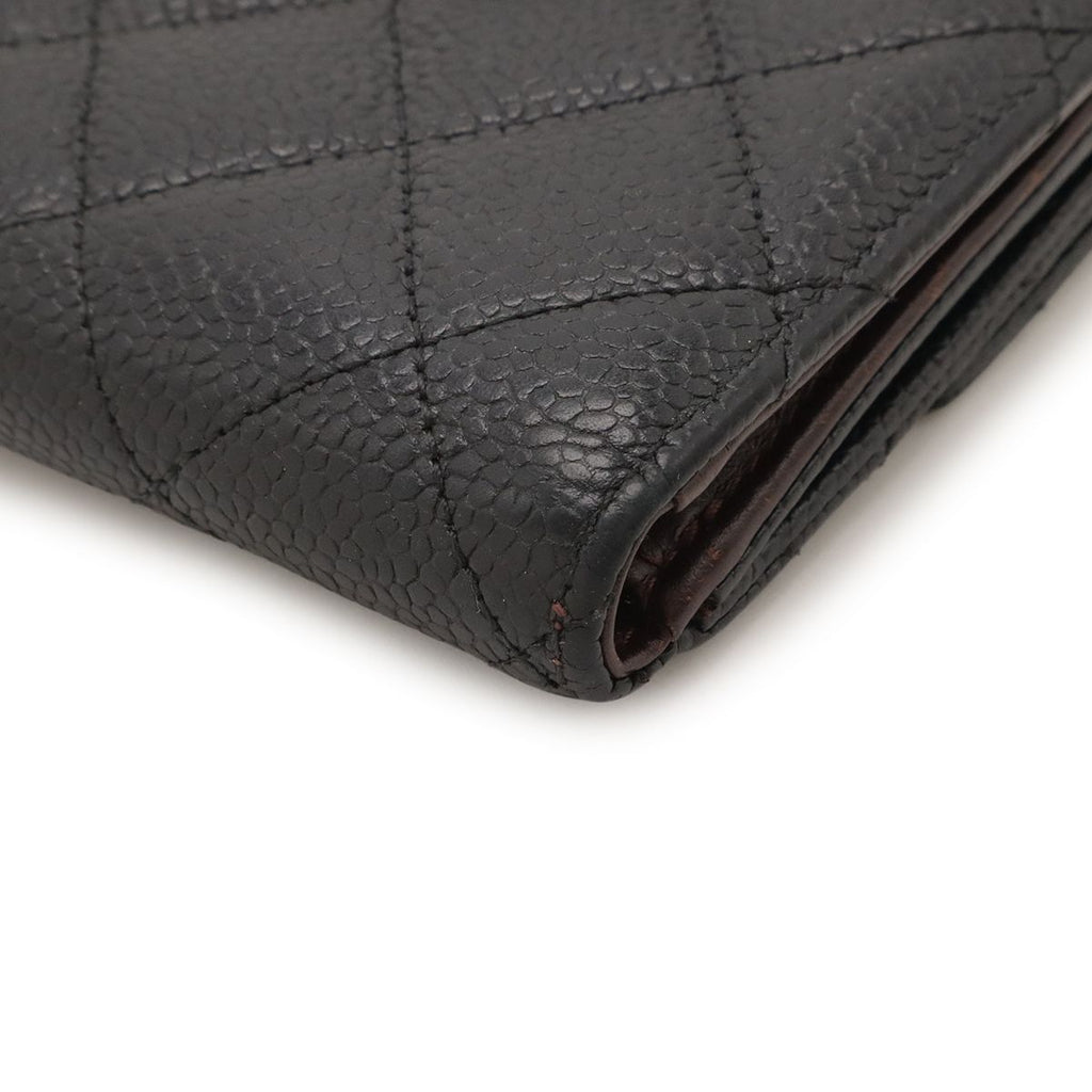 Chanel Quilted CC Logo Bifold Wallet Hook Double — view 3