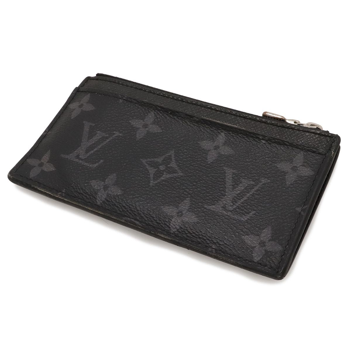 Louis Vuitton Taigarama Monogram Eclipse Coin Card Holder Purse — view 2