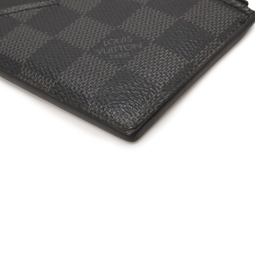 Louis Vuitton Damier Graphite Coin Card Holder Purse Case — view 3