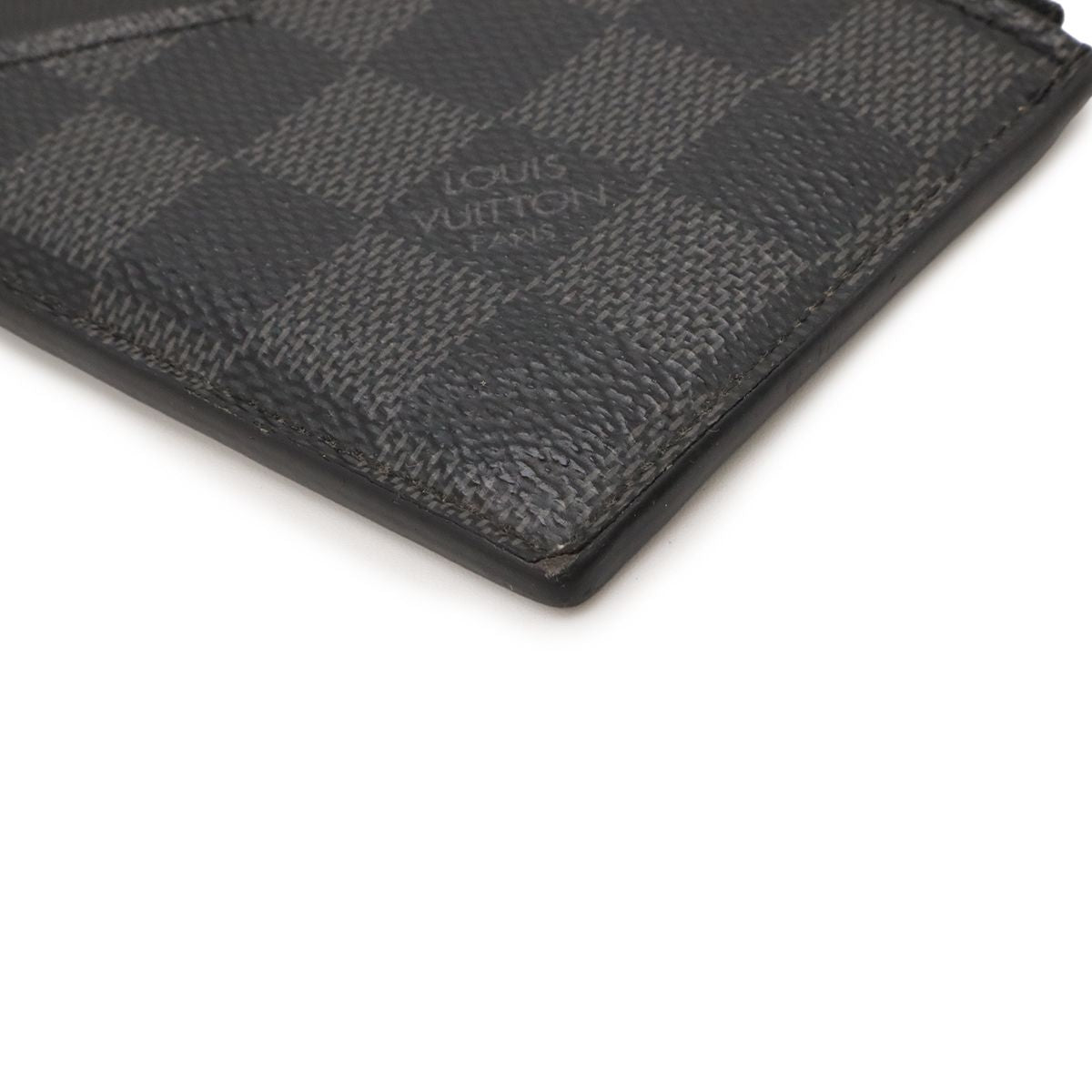 Louis Vuitton Damier Graphite Coin Card Holder Purse Case — view 3