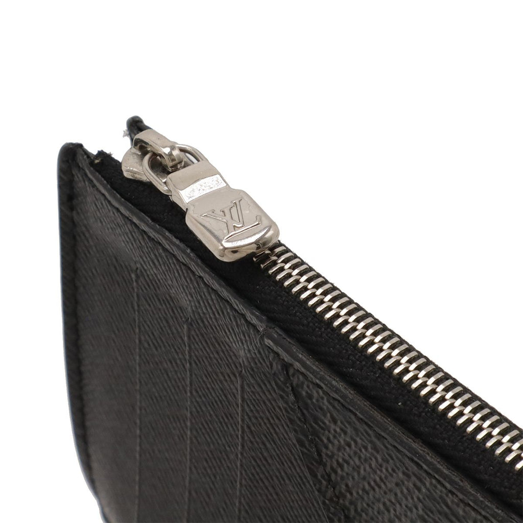 Louis Vuitton Damier Graphite Coin Card Holder Purse Case — view 4