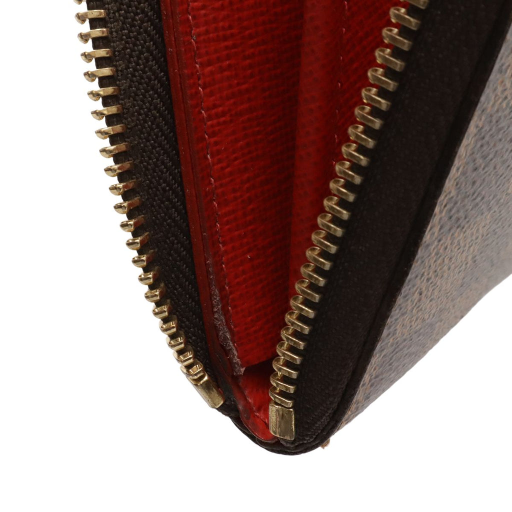 Louis Vuitton Damier Portefeuille Clemence Zip Around Wallet Cerise Red — view 9