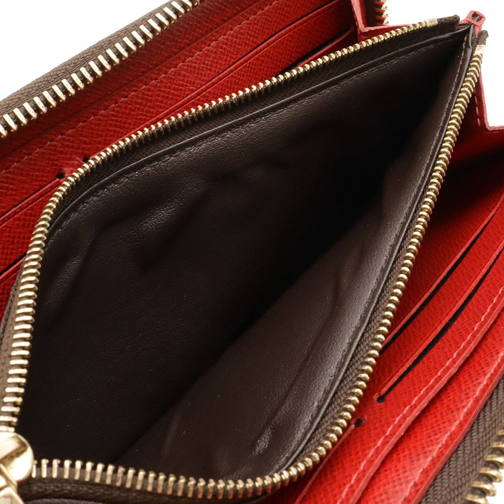 Louis Vuitton Damier Portefeuille Clemence Zip Around Wallet Cerise Red — view 7