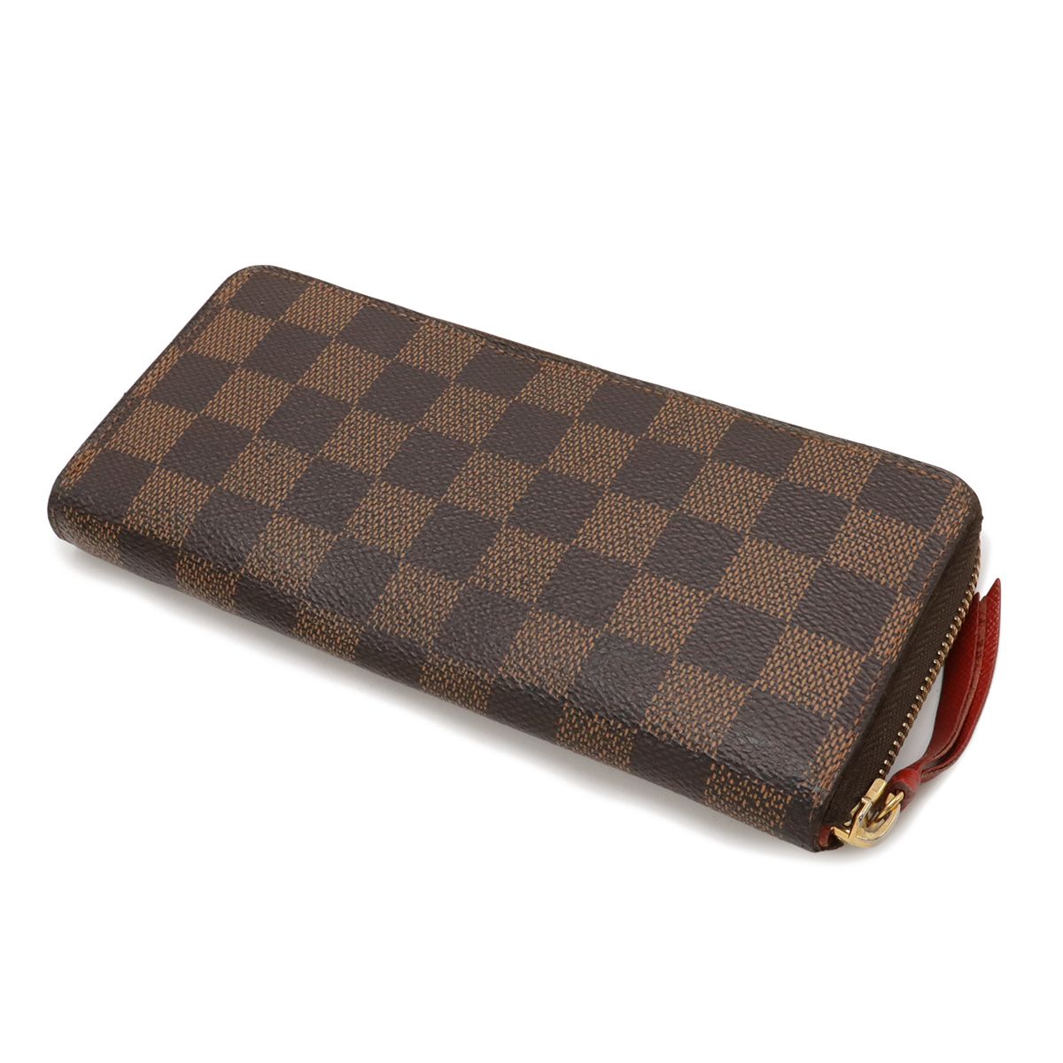 Louis Vuitton Damier Portefeuille Clemence Zip Around Wallet Cerise Red — view 2