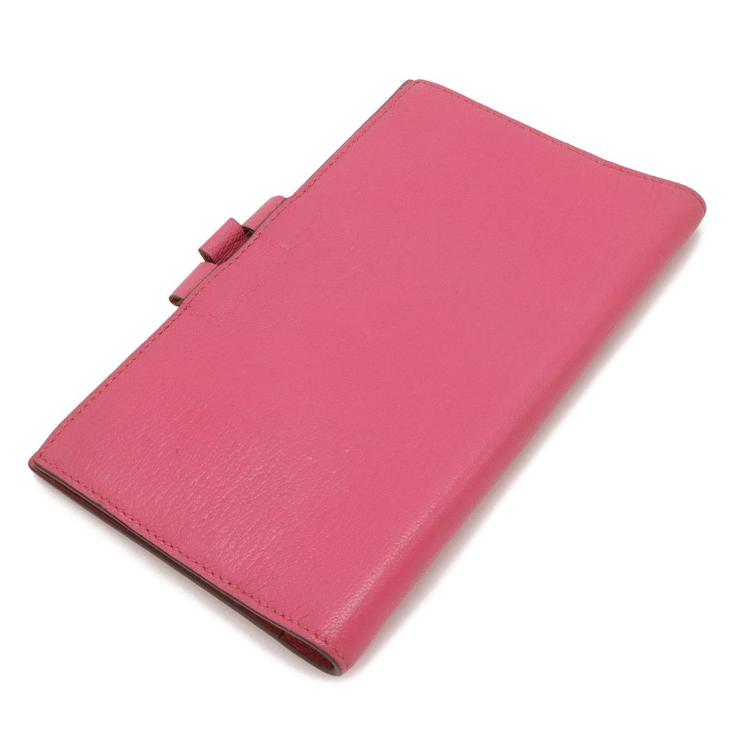 Hermes Agenda Vision Notebook Cover Chevre Leather Fuchsia Pink — view 2