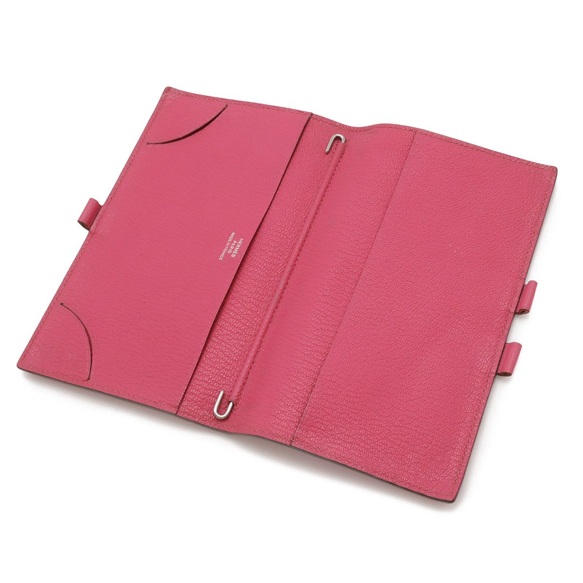 Hermes Agenda Vision Notebook Cover Chevre Leather Fuchsia Pink — view 6