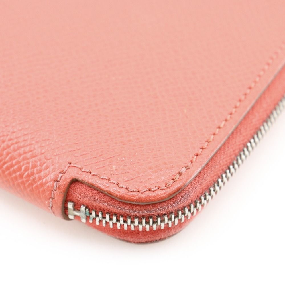 Hermes Azap Long Silk in Veau Rose Jaipur Pink Wallet — view 5