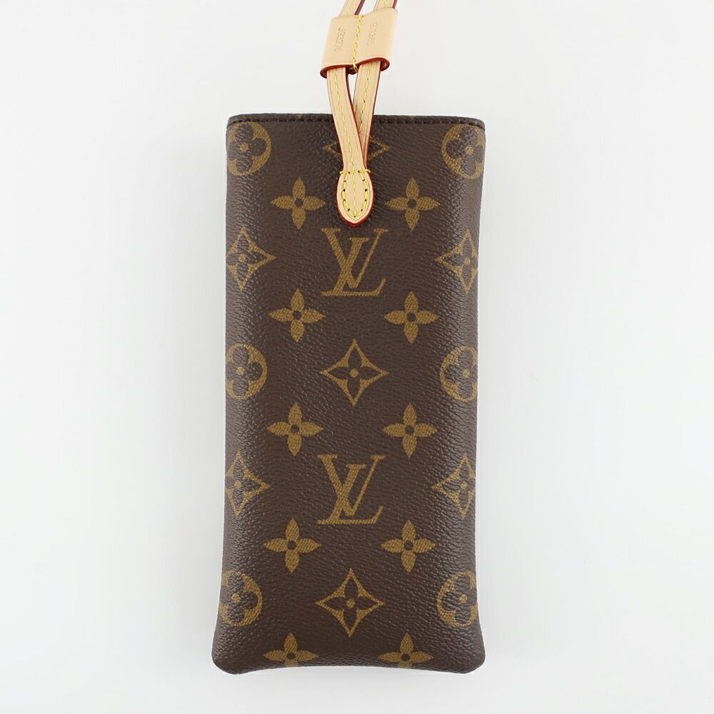 Louis Vuitton Sunglasses Pouch Monogram Leather Gold — view 3