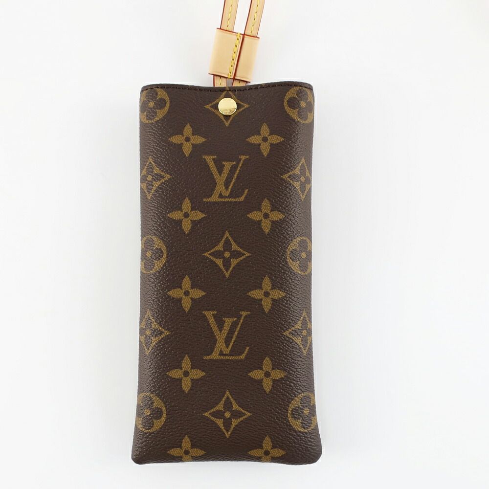 Louis Vuitton Sunglasses Pouch Monogram Leather Gold — view 2