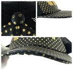 Gucci Sega Collaboration Black Gold Leather Nylon Cap — view 8