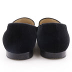 Chanel CC Logo Opera Shoes Velvet Black Loafers — view 3