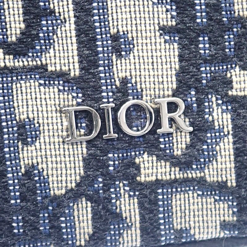 Dior Saddle Small Messenger Shoulder Bag Calf Fabric Black — view 7