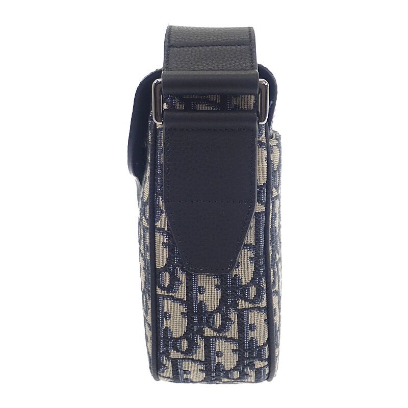 Dior Saddle Small Messenger Shoulder Bag Calf Fabric Black — view 4