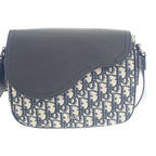 Dior Saddle Small Messenger Shoulder Bag Calf Fabric Black — view 2