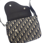 Dior Saddle Small Messenger Shoulder Bag Calf Fabric Black — view 9