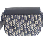 Dior Saddle Small Messenger Shoulder Bag Calf Fabric Black — view 3