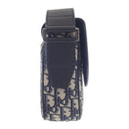 Dior Saddle Small Messenger Shoulder Bag Calf Fabric Black — view 5