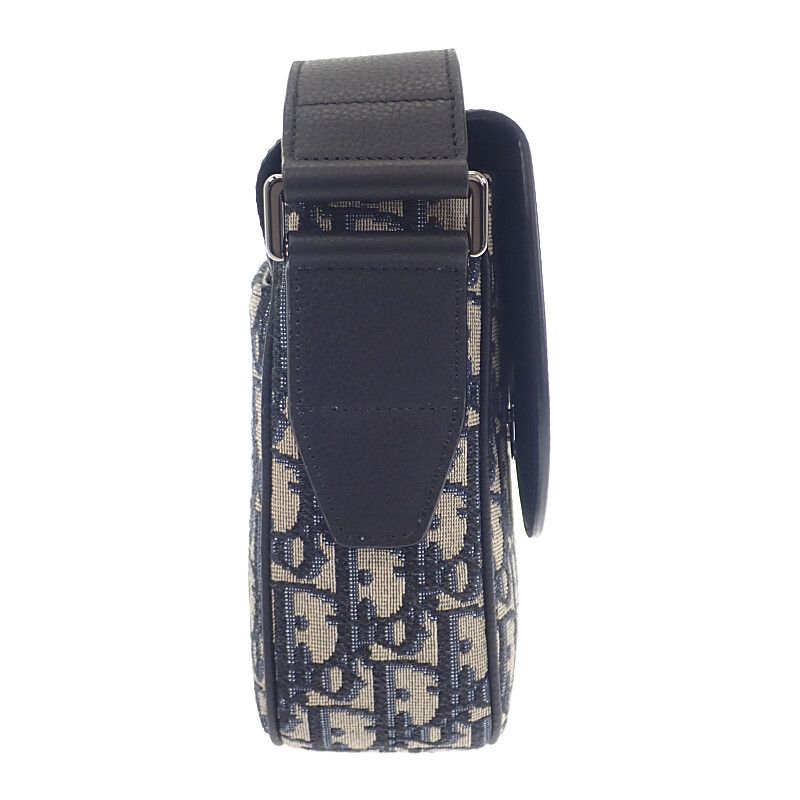 Dior Saddle Small Messenger Shoulder Bag Calf Fabric Black — view 5