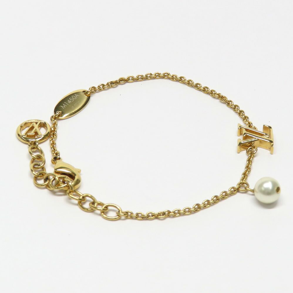 Louis Vuitton Bracelet LV Iconic a Gold Metal Resin Pearl — view 3