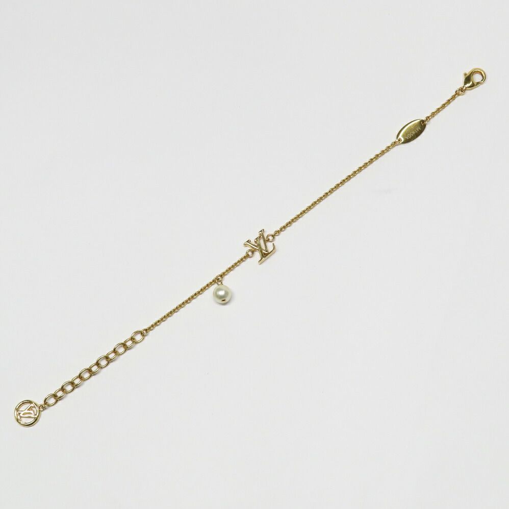 Louis Vuitton Bracelet LV Iconic a Gold Metal Resin Pearl — view 5
