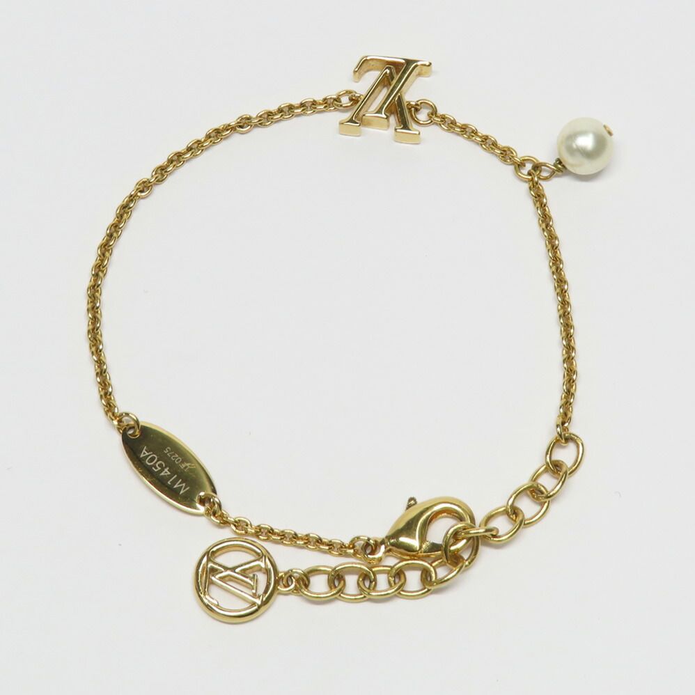 Louis Vuitton Bracelet LV Iconic a Gold Metal Resin Pearl — view 2