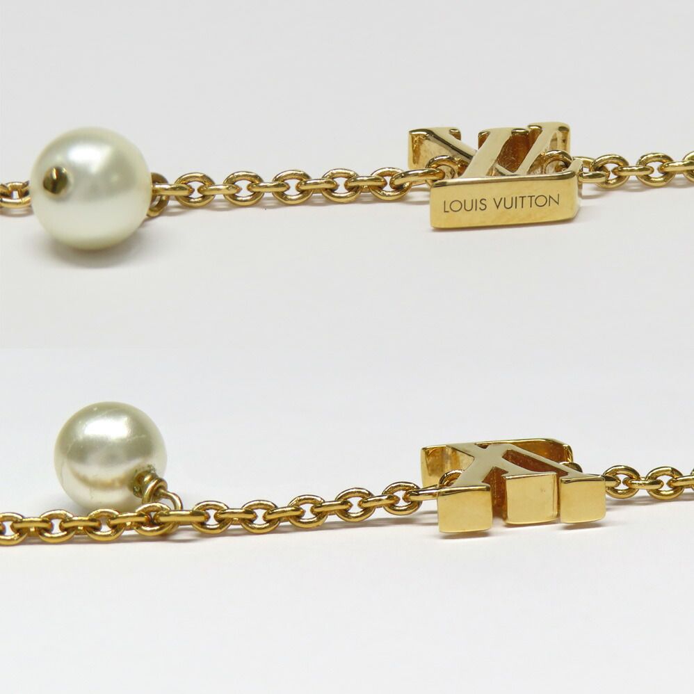 Louis Vuitton Bracelet LV Iconic a Gold Metal Resin Pearl — view 7