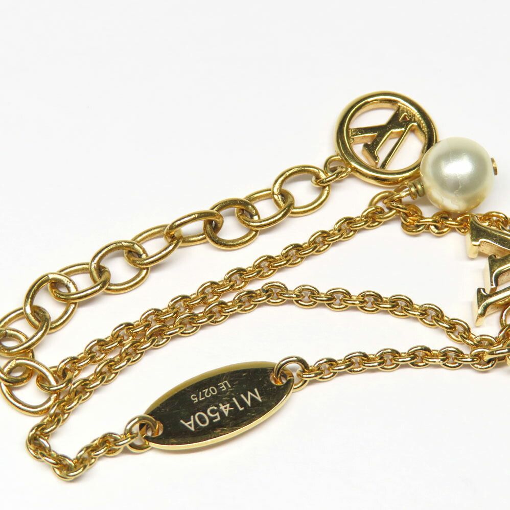 Louis Vuitton Bracelet LV Iconic a Gold Metal Resin Pearl — view 9