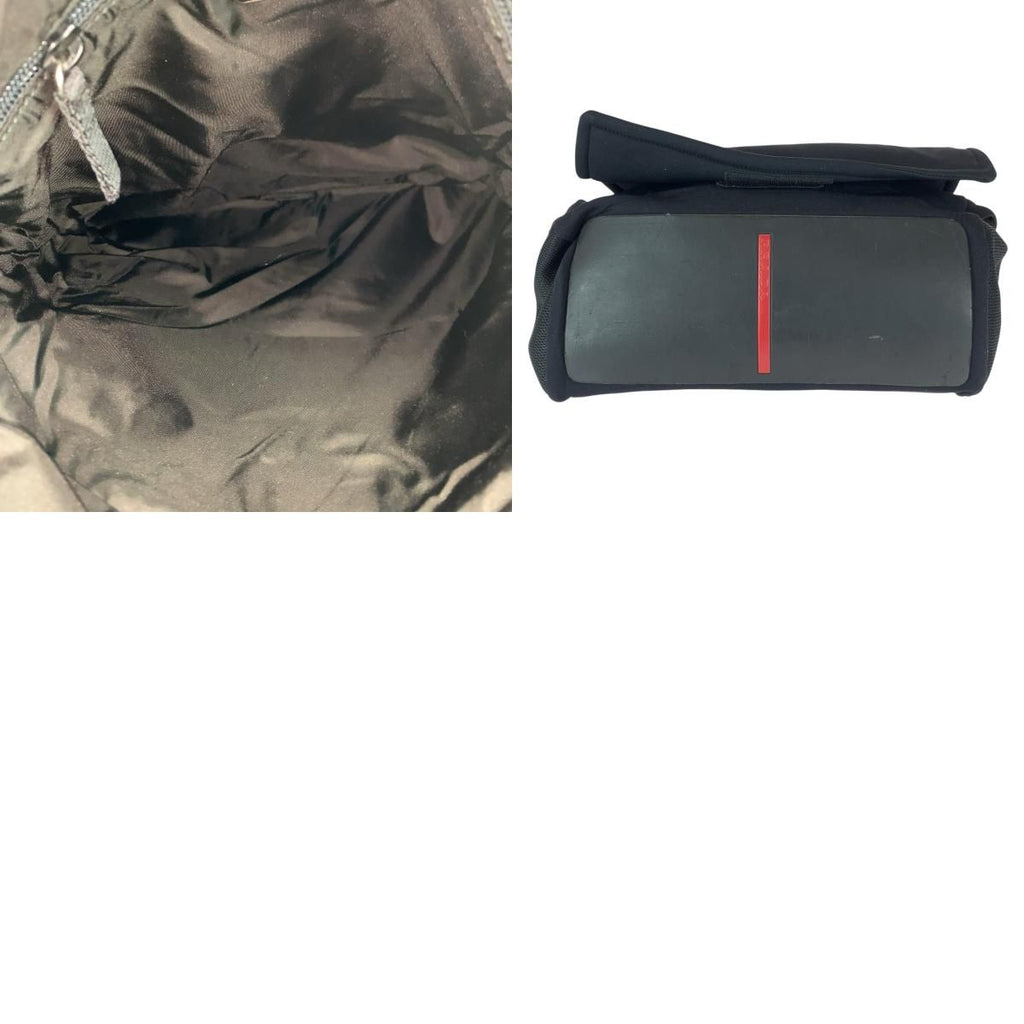 Prada Sports Black Silver Neoprene Shoulder Bag — view 9
