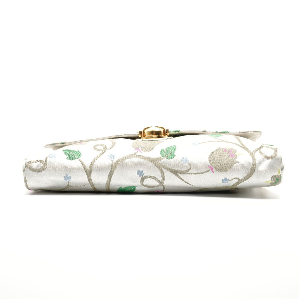 Prada Shoulder Bag Brocade Floral Chain Strap — view 8