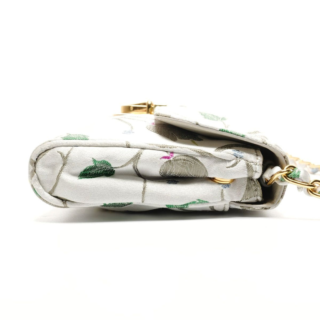Prada Shoulder Bag Brocade Floral Chain Strap — view 5