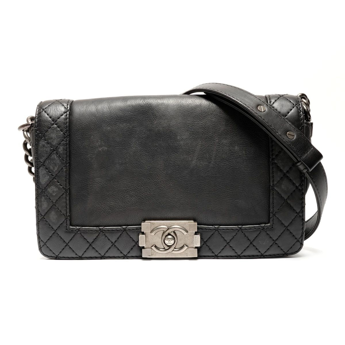 Chanel Shoulder Bag Gunmetal Chain — view 2