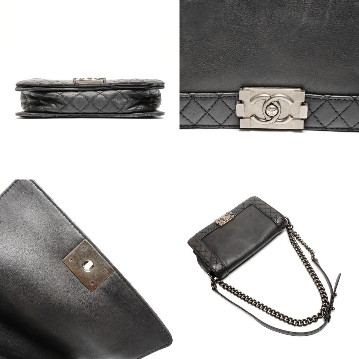 Chanel Shoulder Bag Gunmetal Chain — view 8