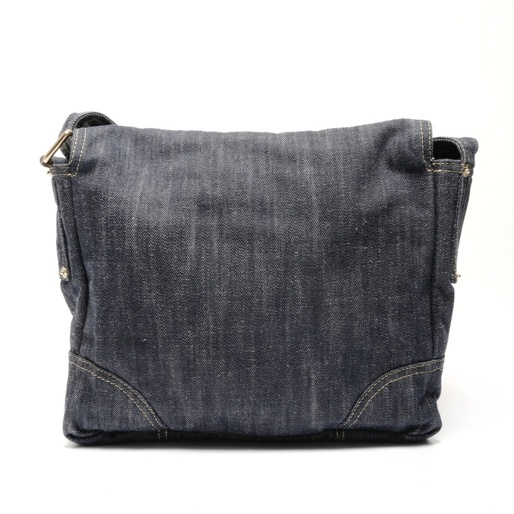 Chanel Shoulder Bag CC Logo Sparkling Denim — view 4