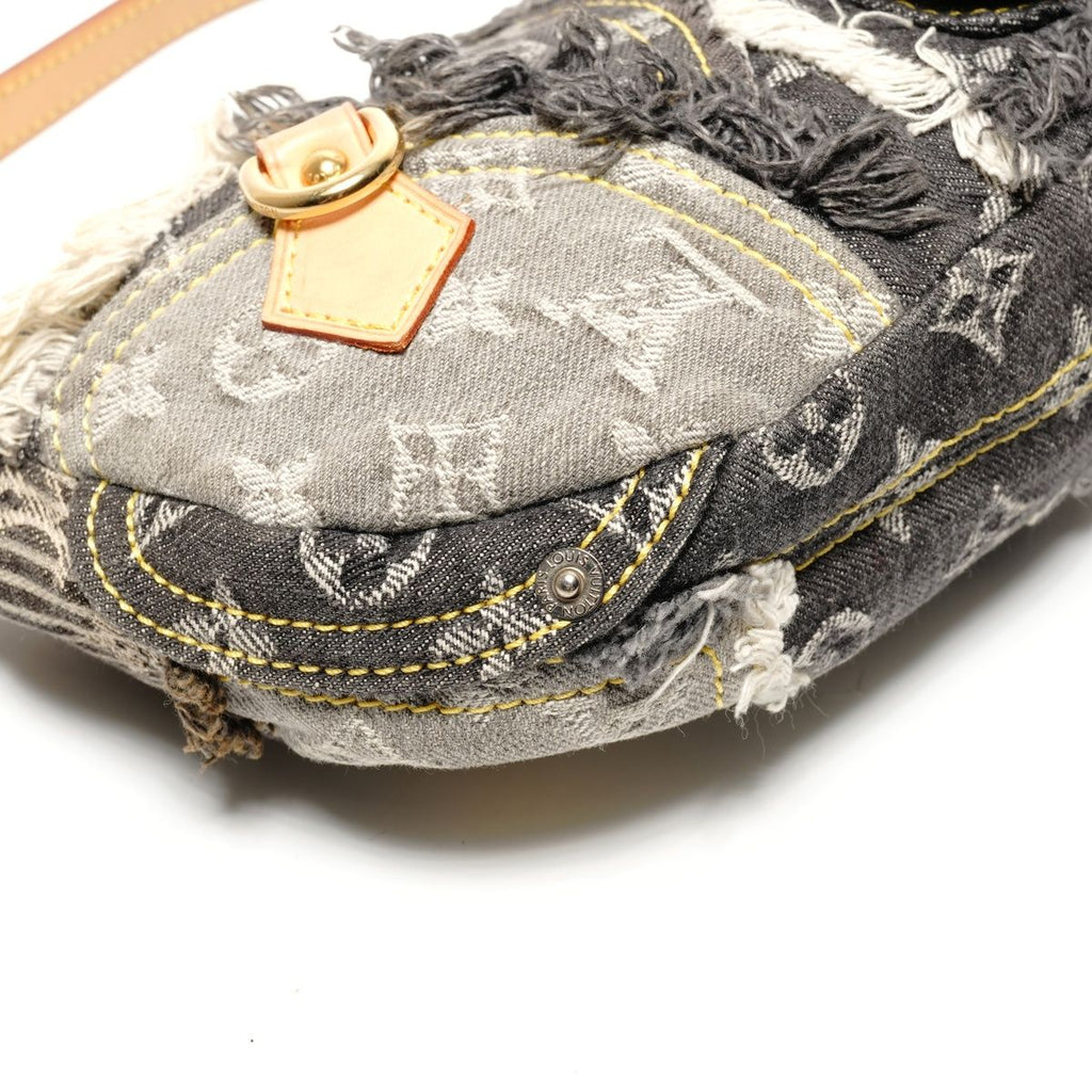 Louis Vuitton Shoulder Bag Monogram Denim Patchwork Pouch — view 6