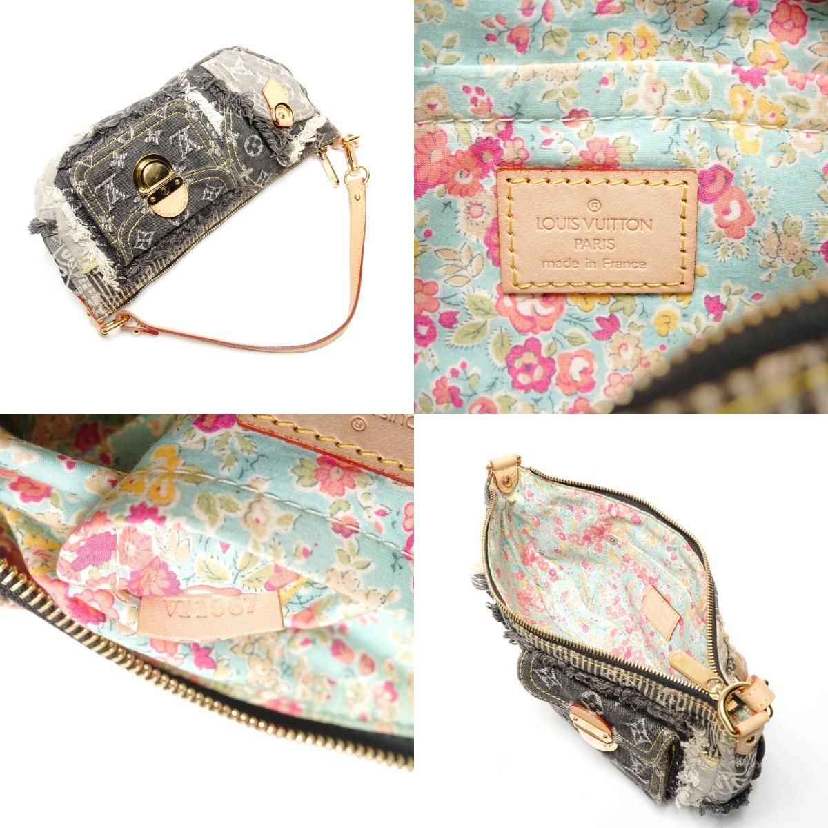 Louis Vuitton Shoulder Bag Monogram Denim Patchwork Pouch — view 9
