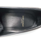 Saint Laurent Paris Studded Heel Leather Loafers Black 37 — view 5