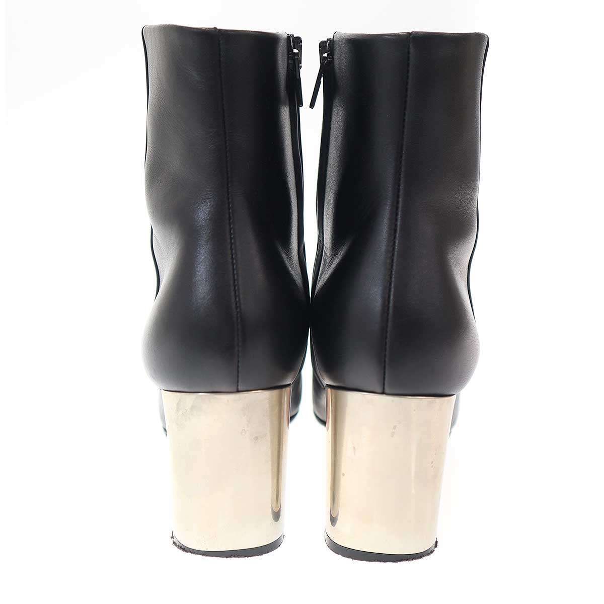 Celine by Phoebe Philo Ankle Boot Side Zip Metal Heel Leather — view 3