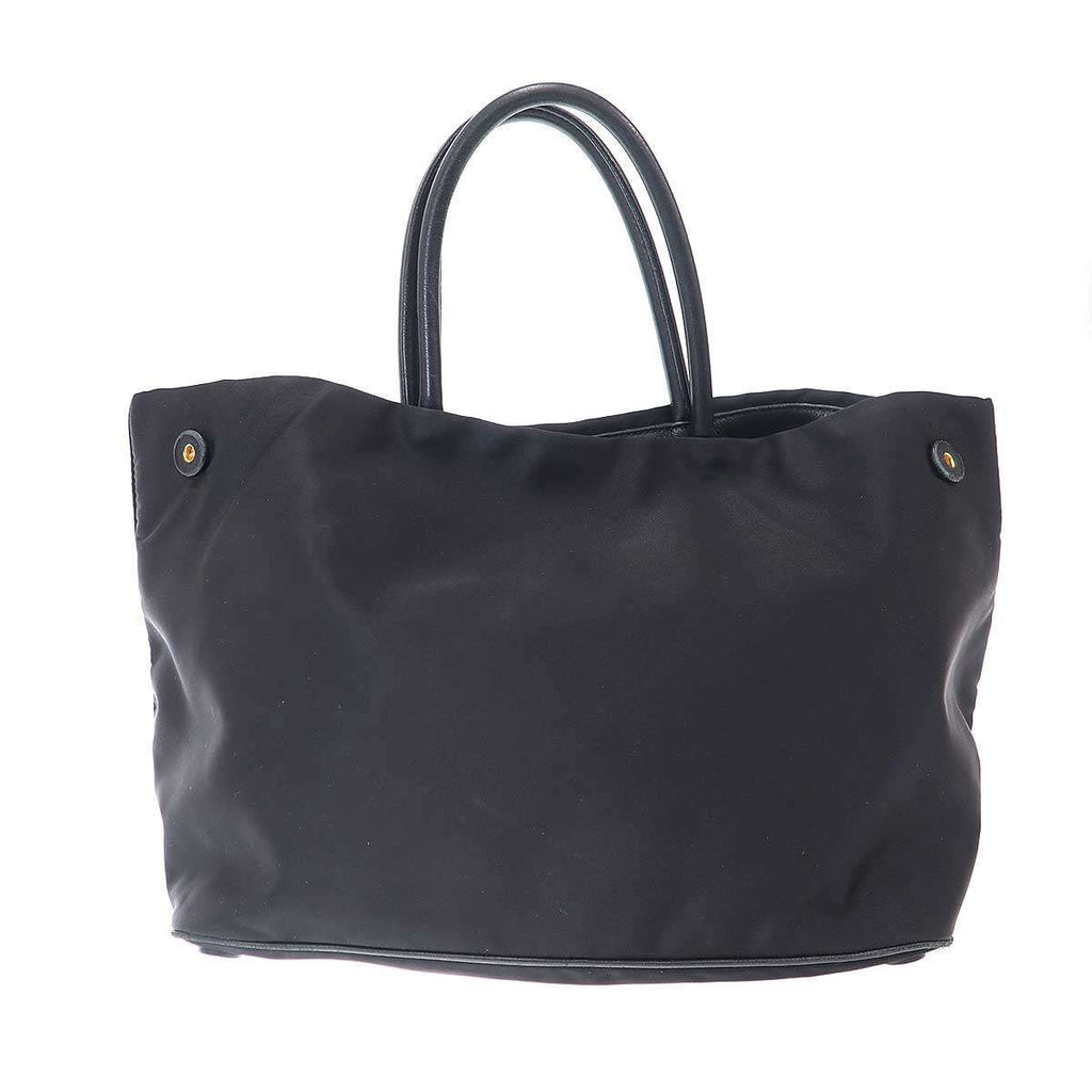 Prada Leather Ribbon Nylon 2-Way Tote Black — view 2